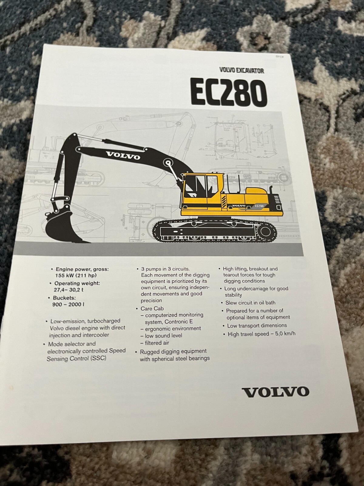 Volvo EC280 Excavator Brochure FCCA