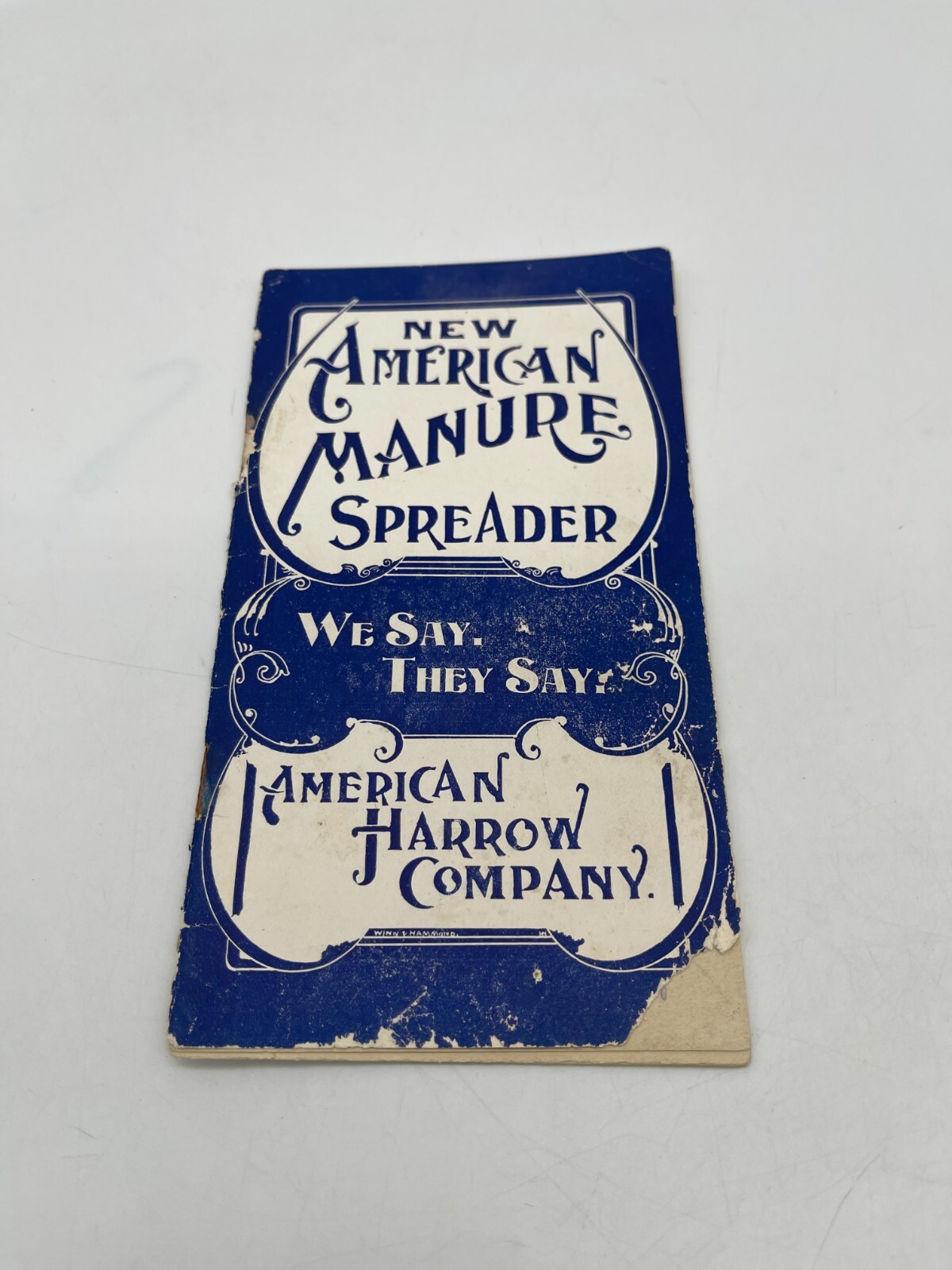 1800’s American Harrow Company Detroit Agriculture Ad Pamphlet Manure Spreader