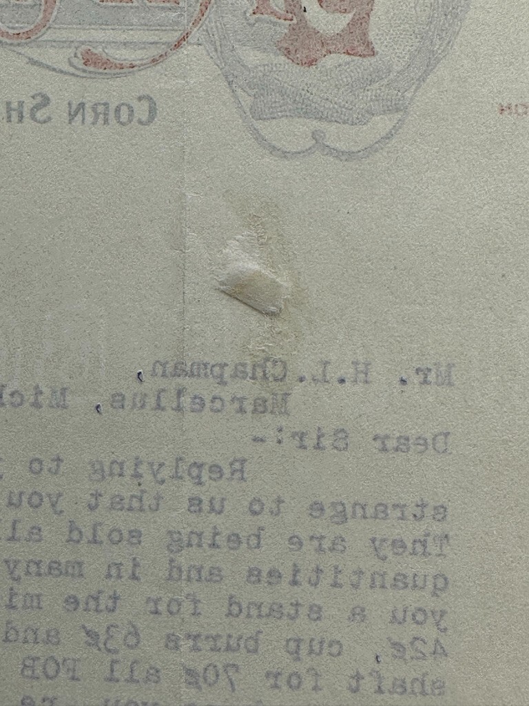1915 RED CHIEF MILL Corn Sheller FARM Advertising Antique Letter LOUISVILLE KY