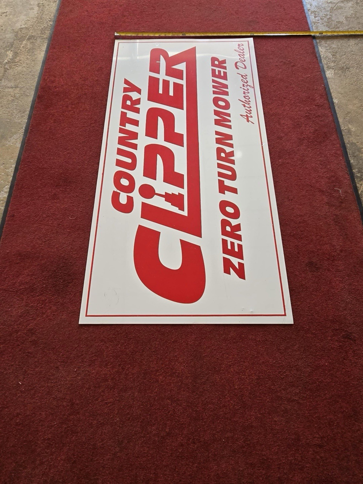 Country Clipper Zero Turn Mowers Metal Advertisement Sign 4ft x 2 ft