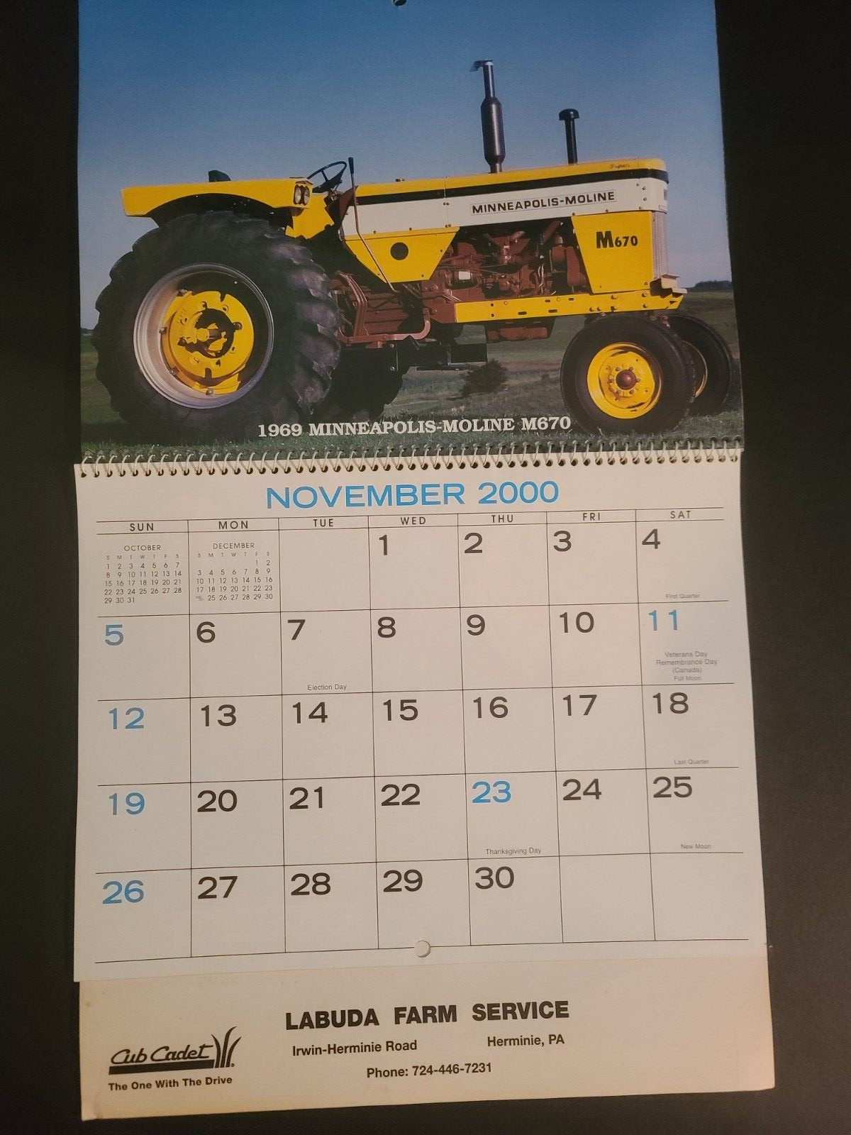 Vintage Year 2000 Labuda Farm Service Herminie Pa Classic Farm Tractors Calendar