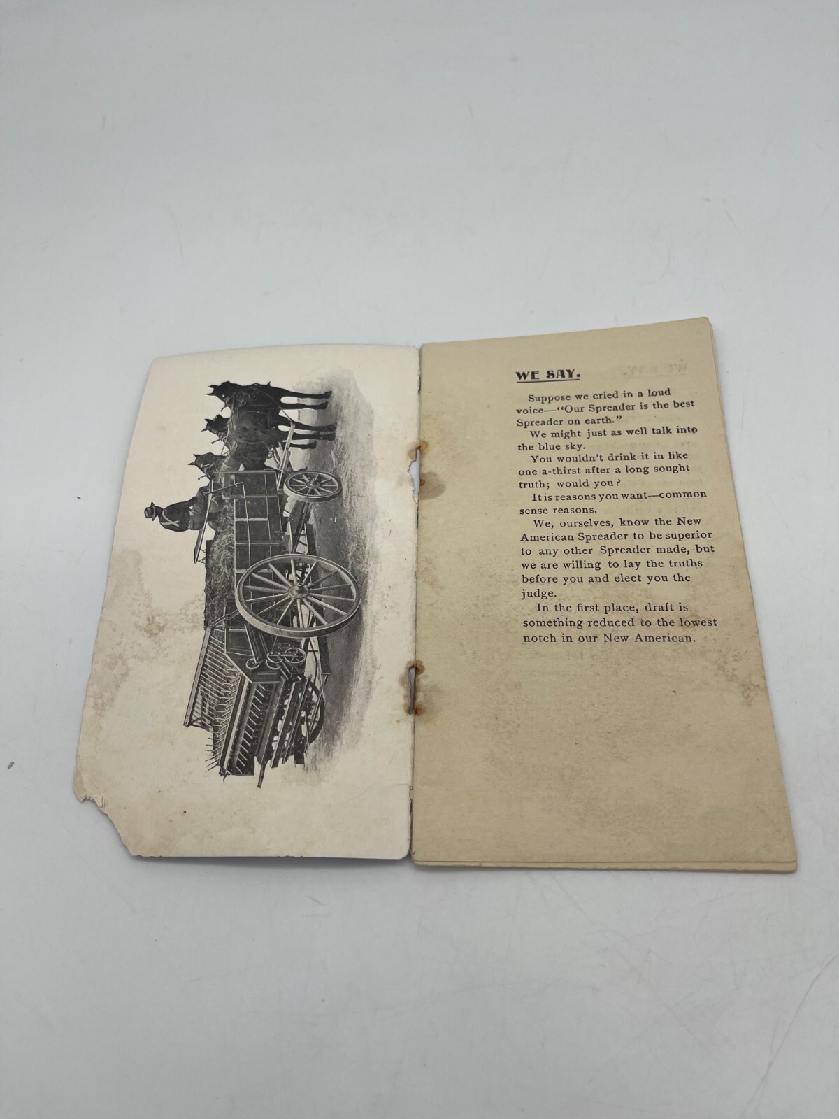 1800’s American Harrow Company Detroit Agriculture Ad Pamphlet Manure Spreader
