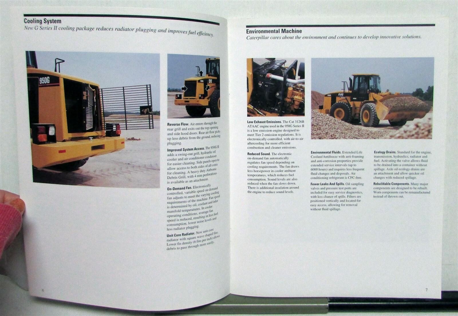 2003 Caterpillar 950G Series II Wheel Loader Specs Construction Sales Brochure