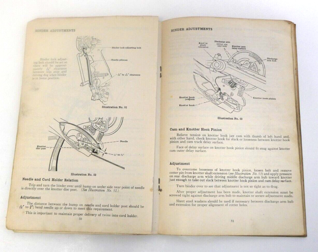 McCormick-Deering Vtg Instructions for Setting up & Operating Tractor Binder #4