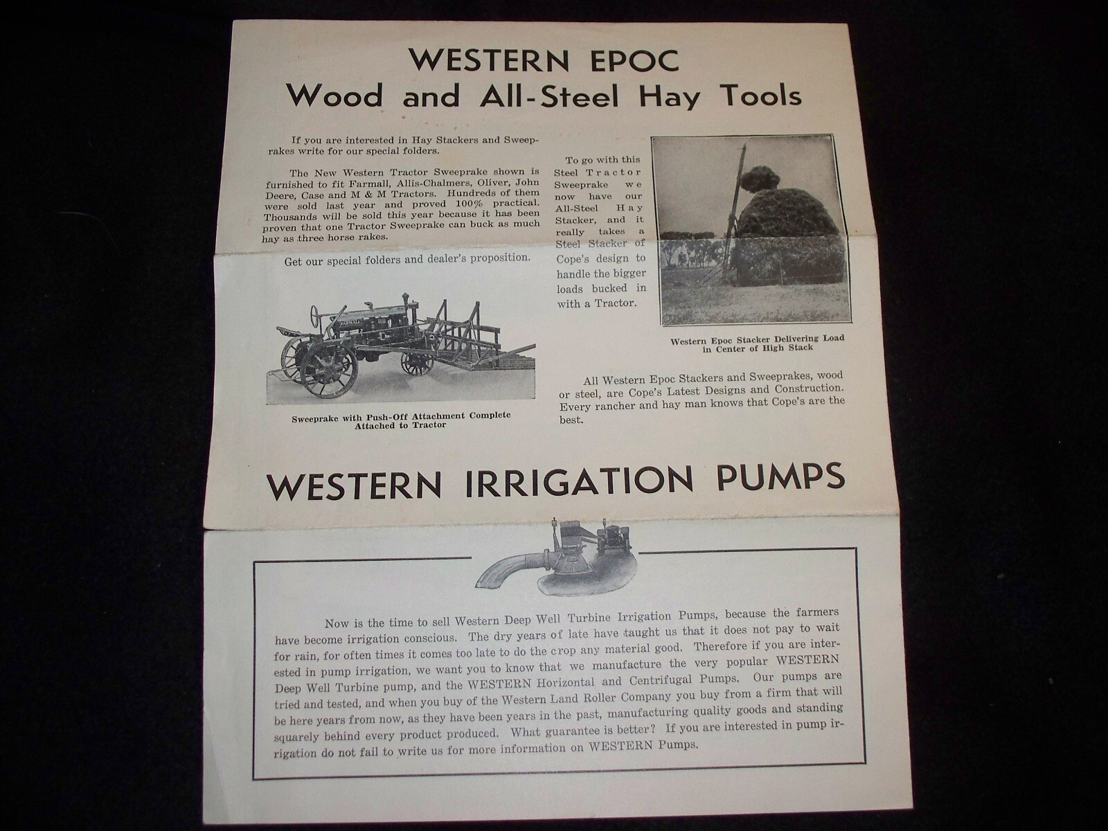 1930’s Western Land Roller Company Brochure Bear-Cat Grinder Packer Mulcher