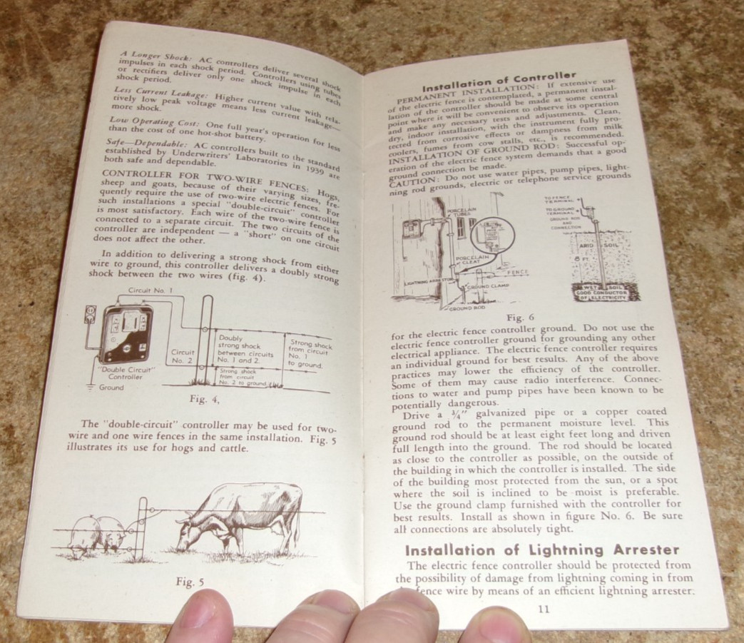 1947 prime man. co. electric fencing booklet in good shape used