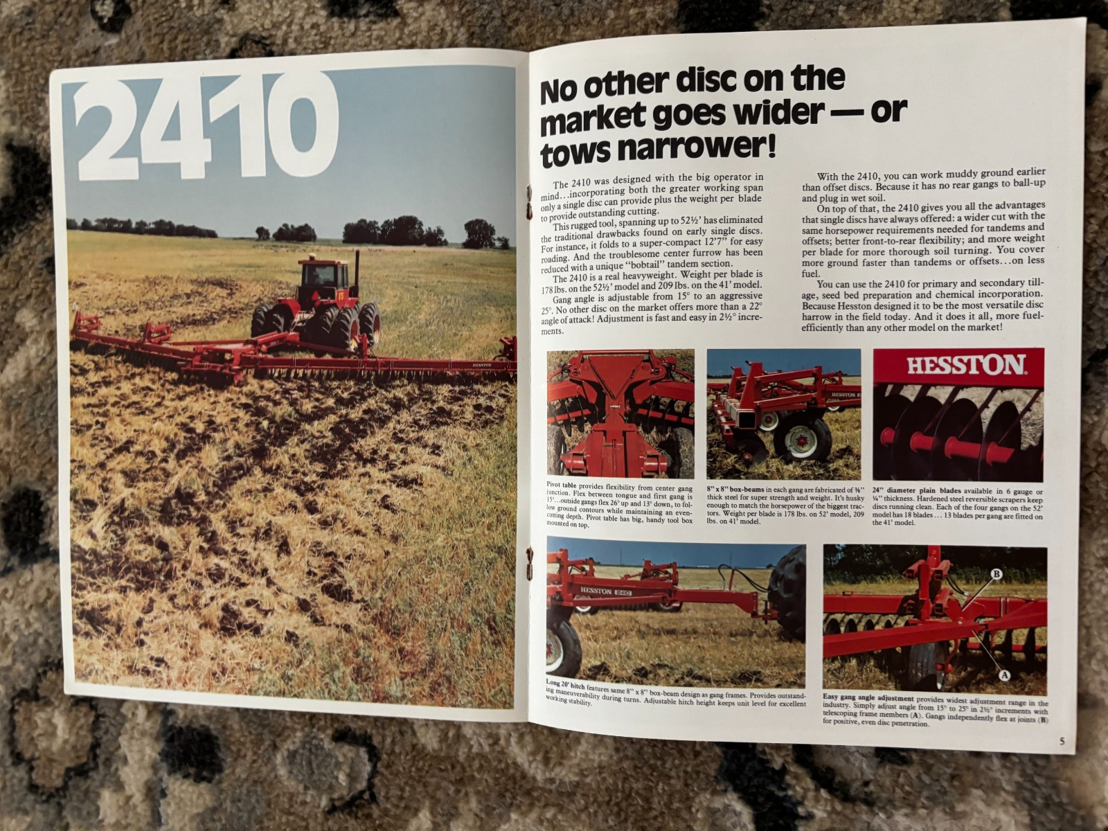 Hesston 2410 Single Disc Harrow Brochure DCPA26