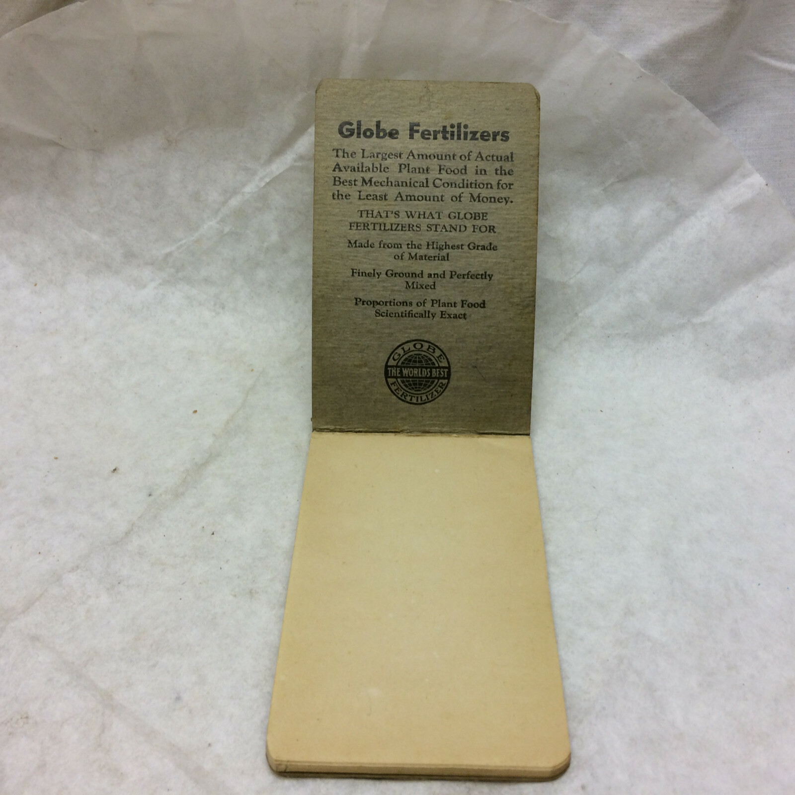 2 Vtg 1950’s Pocket Notebook Advertising Agrico Fertilizer & Globe Fertilizers