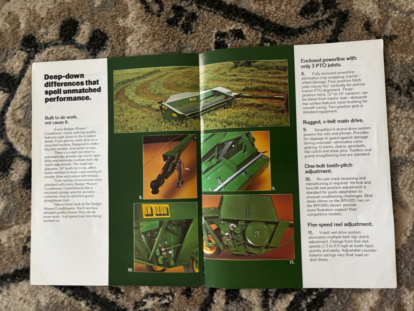 Badger BN1000 Mower Conditioner Haybine For 1978 Brochure DCPA26