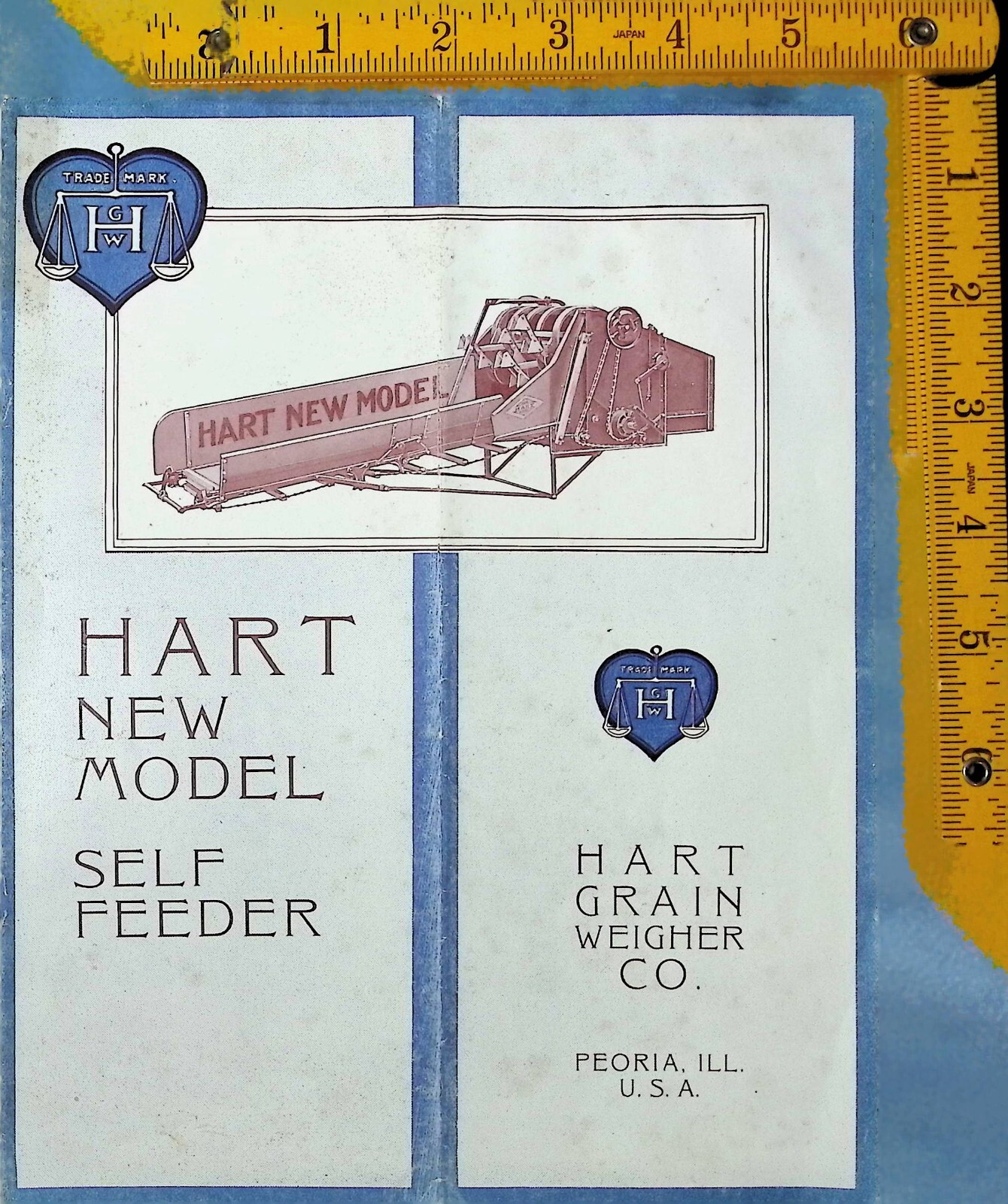 Vintage Brochure – Hart Grain Weigher Co – Hart New Model Self Feeder
