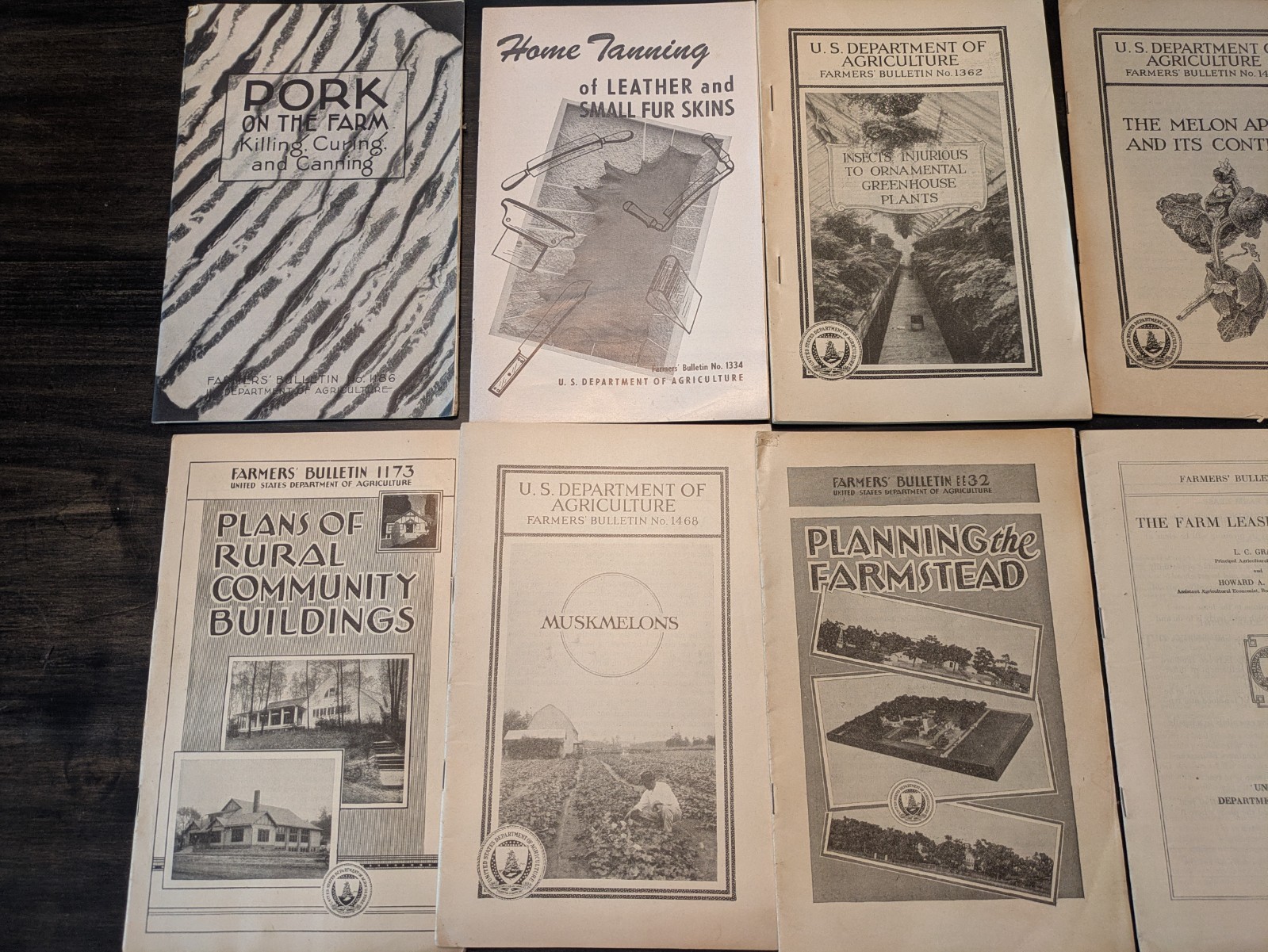 120 Antique US Dept. of Agriculture Farmers Bulletins, Leaflets, 1900-1950’s