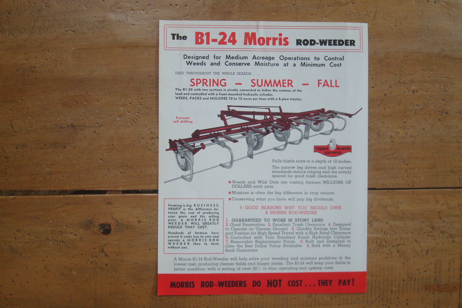 Morris B1-24 Rod-Weeder Brochure