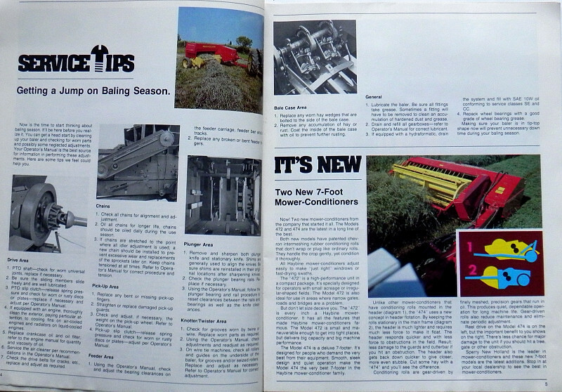 SPERRY NEW HOLLAND 1980 Farm Equipment Color Brochure & Agriculture News