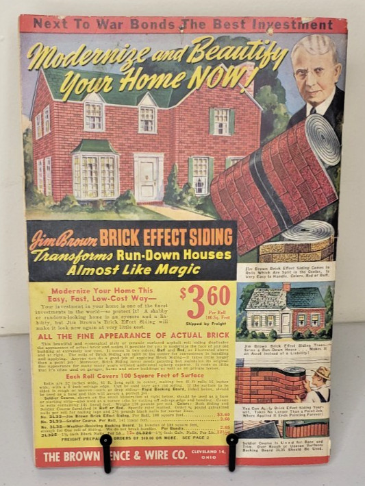 (2) Jim Brown’s Fence And Farm Supply Catalogs Cleveland OH 1944 & 1945