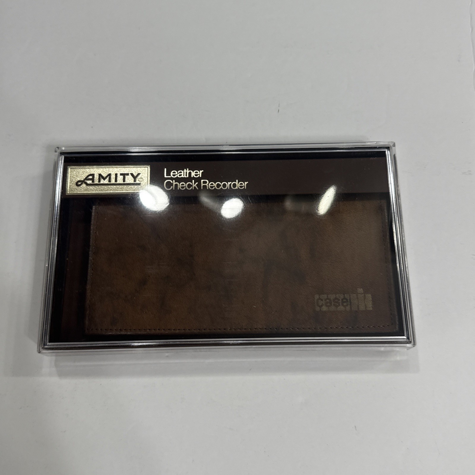 Vintage Men’s Amity Leather Check Recorder CASE Harvesters Tractors