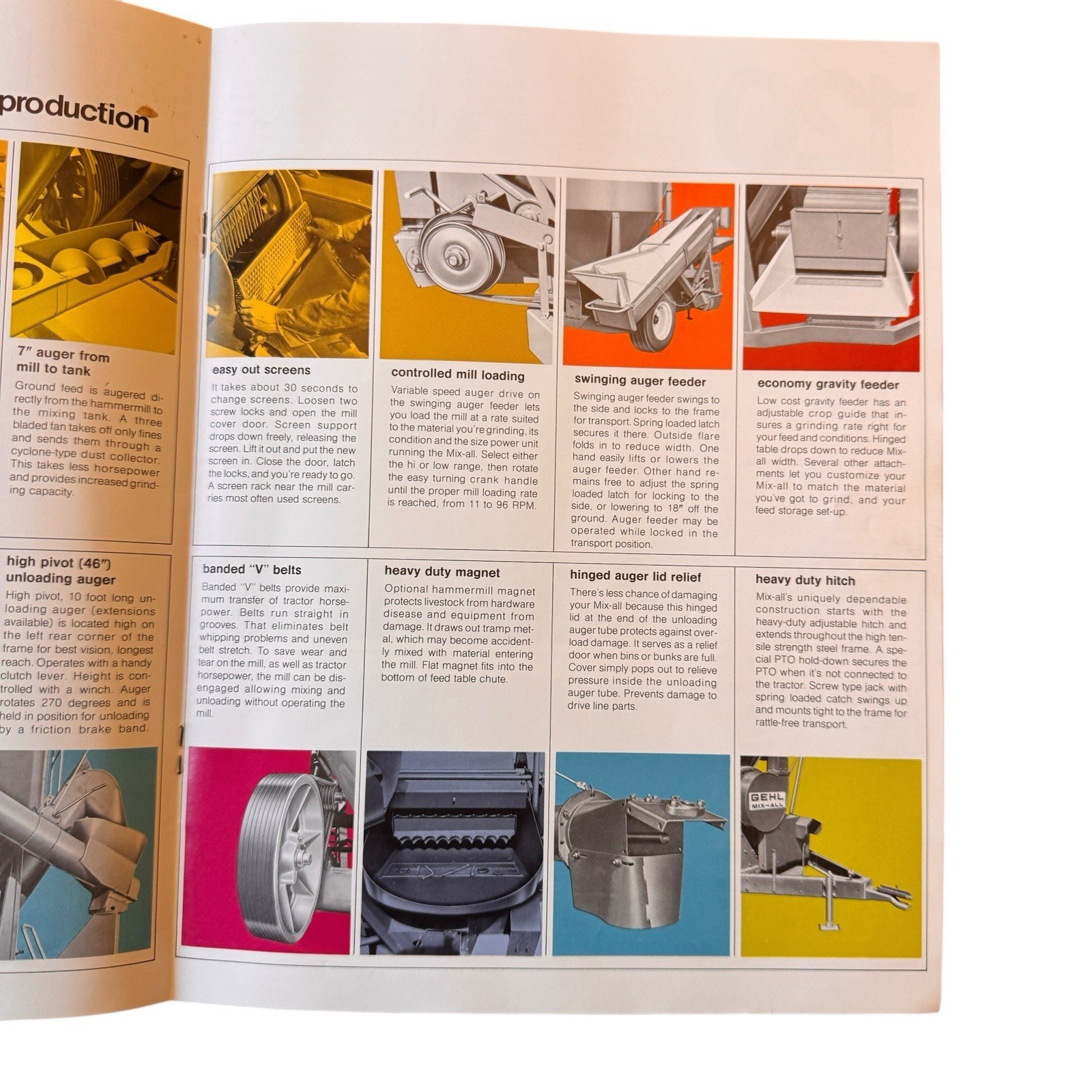1970s Gehl 95 Feed Grinder Mixer Brochure Model 120 Farm Equipment Catalog