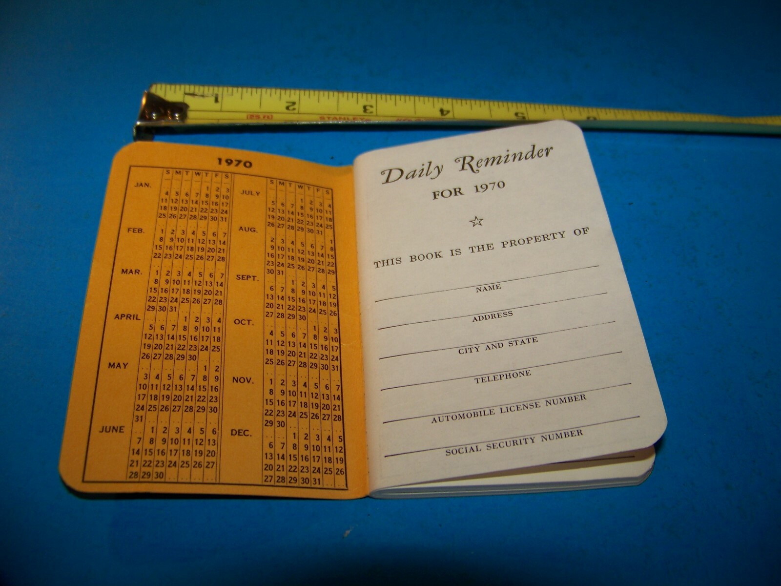 Niagara Brand Farmers “Daily Reminder” Memo Booklet Vintage 1970
