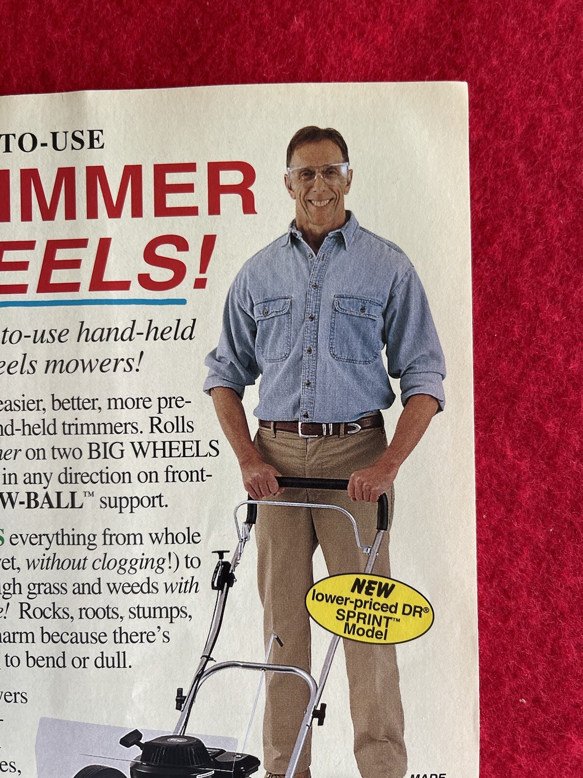 Vintage 1998 Print Ad DR Trimmer On Wheels Advertisement
