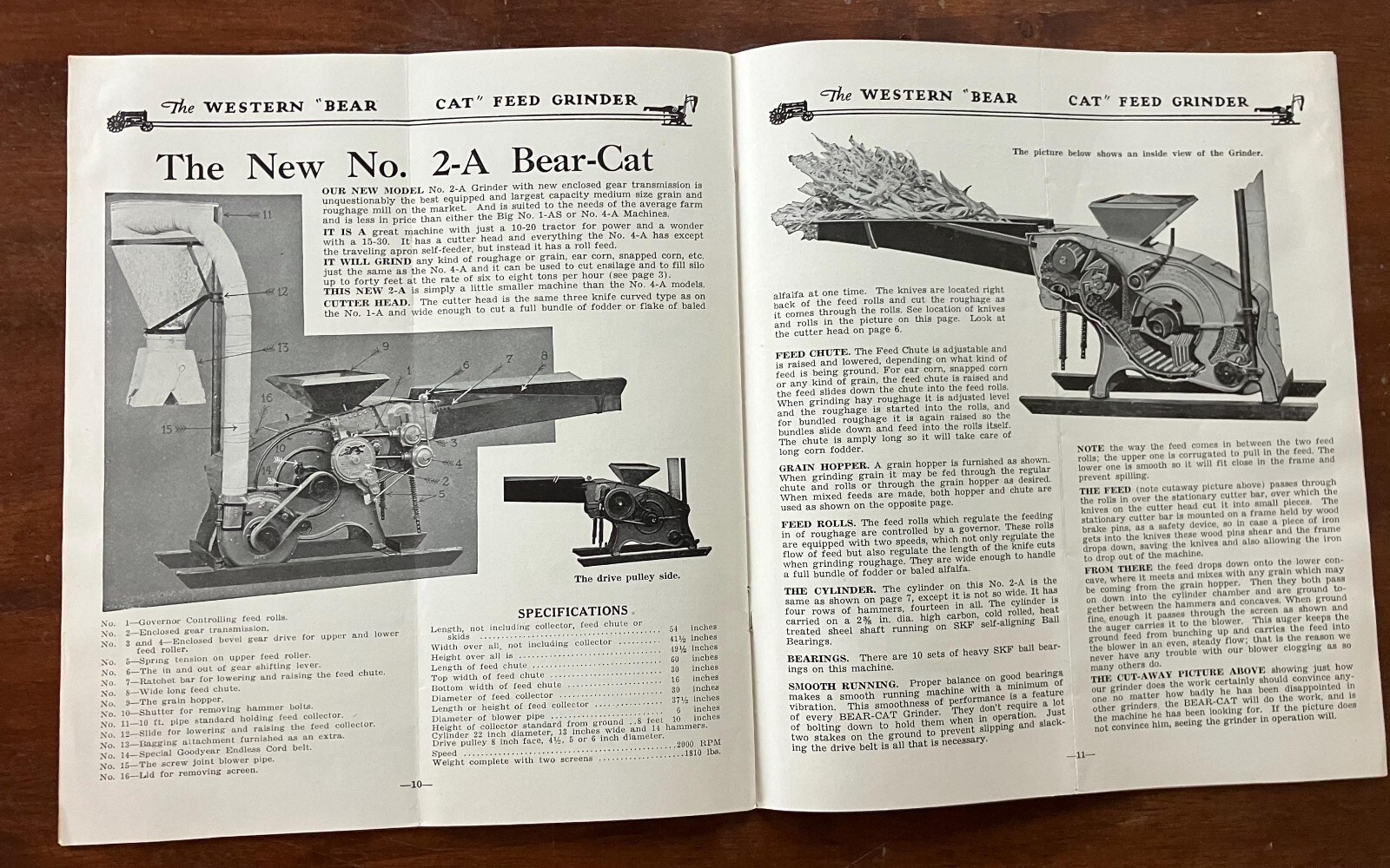 1920’s Western Bear Cat Feed Grinder Brochure & Letterhead Farming Advertisement