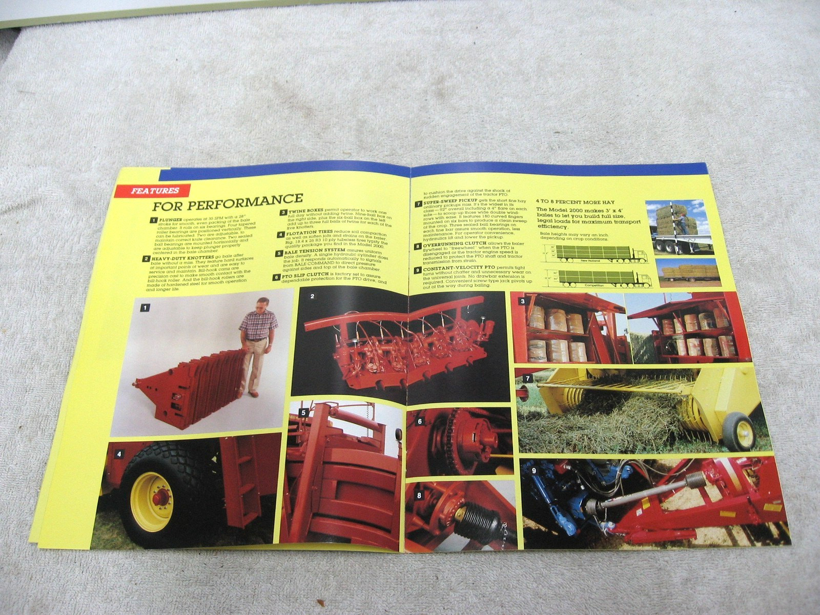 VINTAGE 1986 FORD NEW HOLLAND TRACTOR BALER BALERS BROCHURE 2000 2010