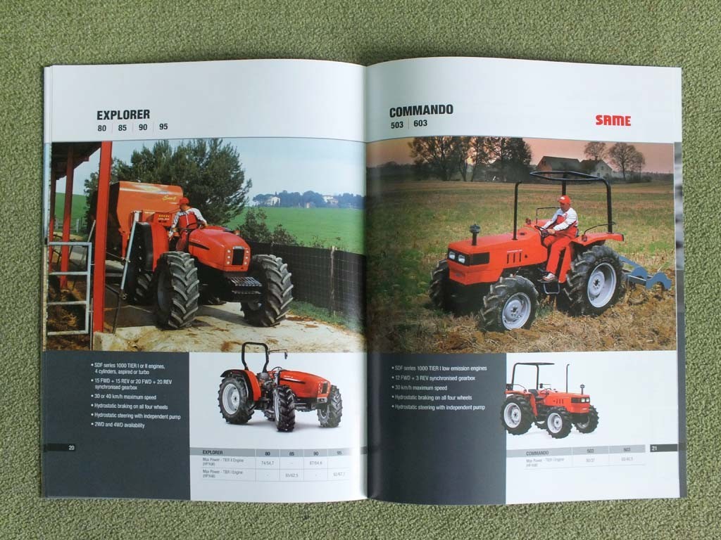 SAME Tractor International Product Range Catalog Farm Equipment Brochure 2009