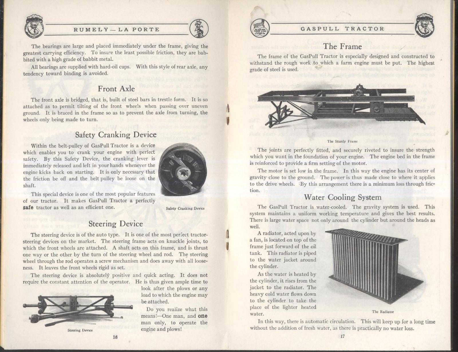 Early 1900’s Rumely GasPull Farm Tractor Equipment Sales Promo Brochure Adv