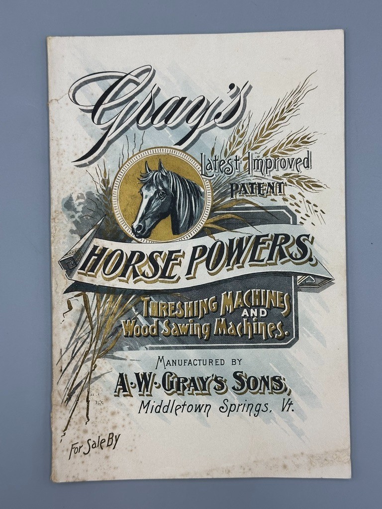 1897 GRAY’s HORSE POWERS THRESHING & SAWING MACHINES Antique Advertising CATALOG