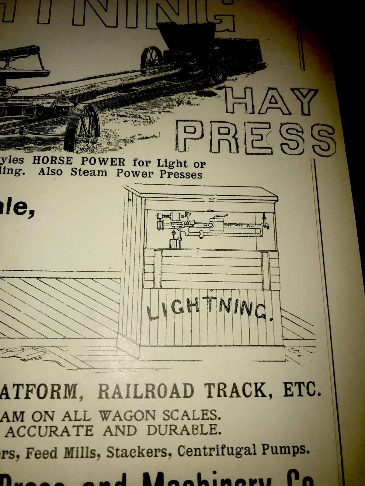 1905 Kansas City Hay Press & Machinery Lightning Farm Advertising – Omaha – Iowa