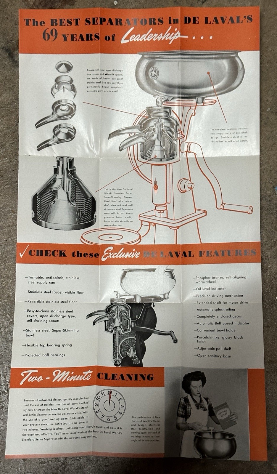 1950’s De Laval Cream Separators pamphlet (22A)