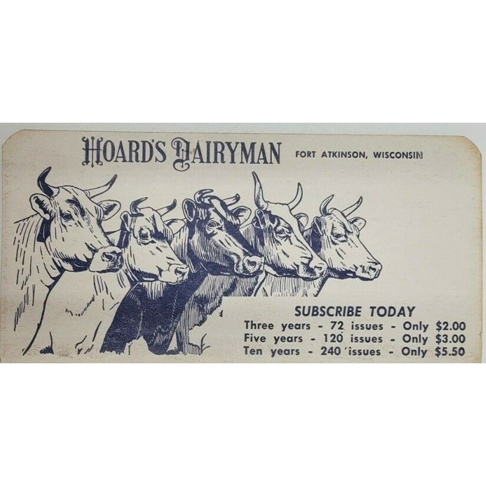 Vintage 1963 Hoard’s Dairyman Advertising Notebook Fort Atkinson Wisconsin
