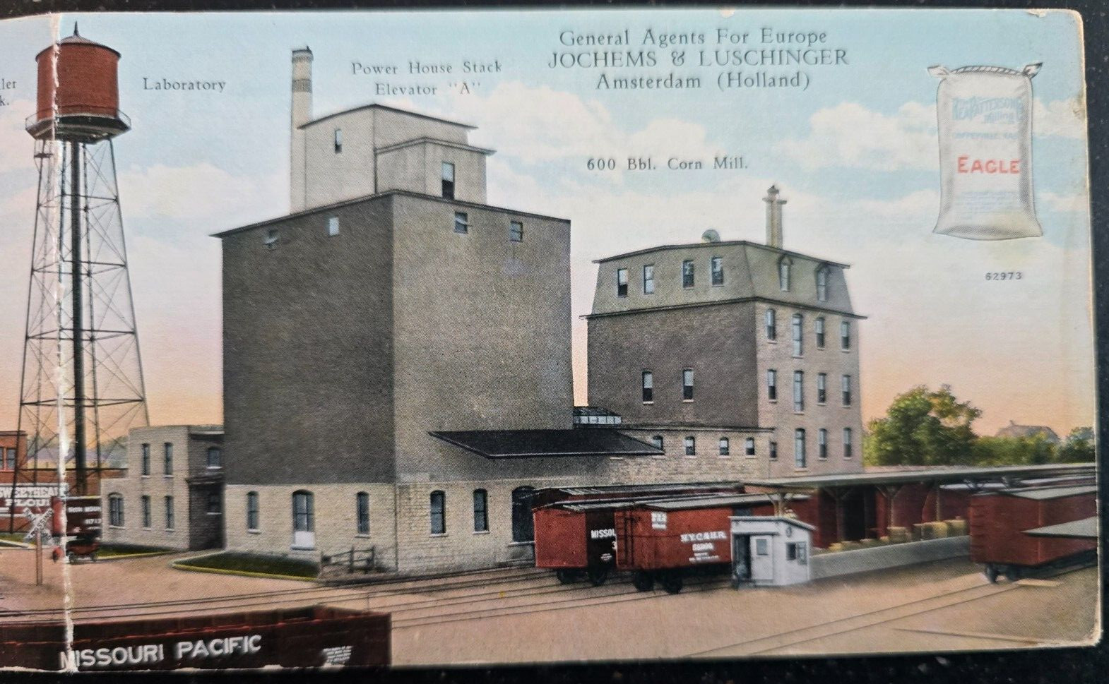 1920’s Vintage Tri-fold Postcard Size Ad, Rea-Patterson Milling, Coffeyville, KS