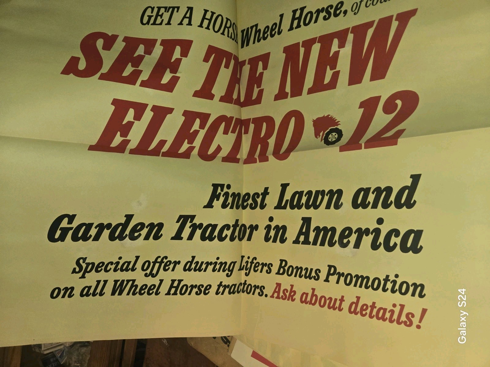 RARE LOT OF WHEEL HORSE POSTERS NOS WITH SOME AGE RELATED WEAR SEE ALL PICTURES!