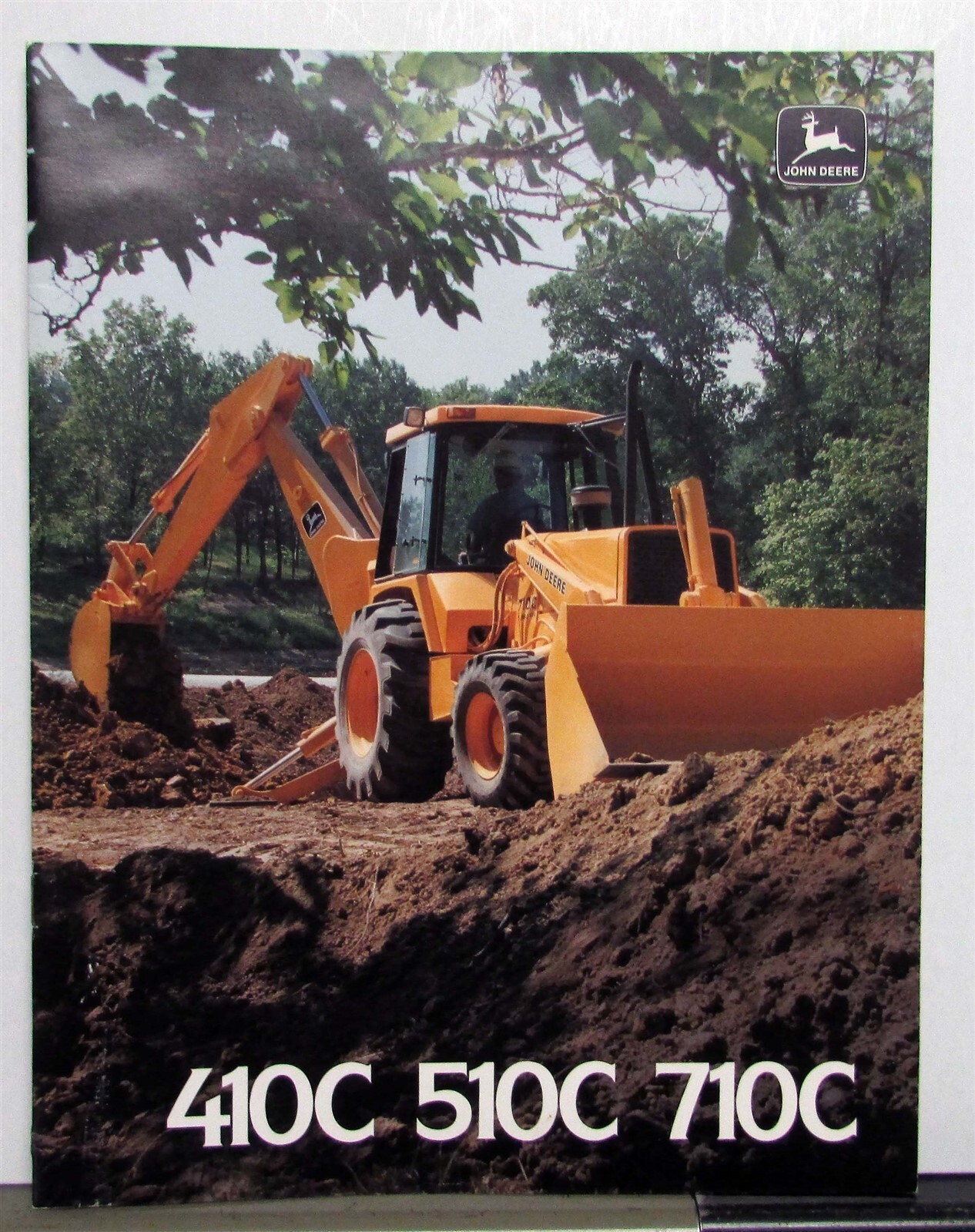 1989 John Deere 410C 510C 710C Backhoes Specification Construction Sale Brochure