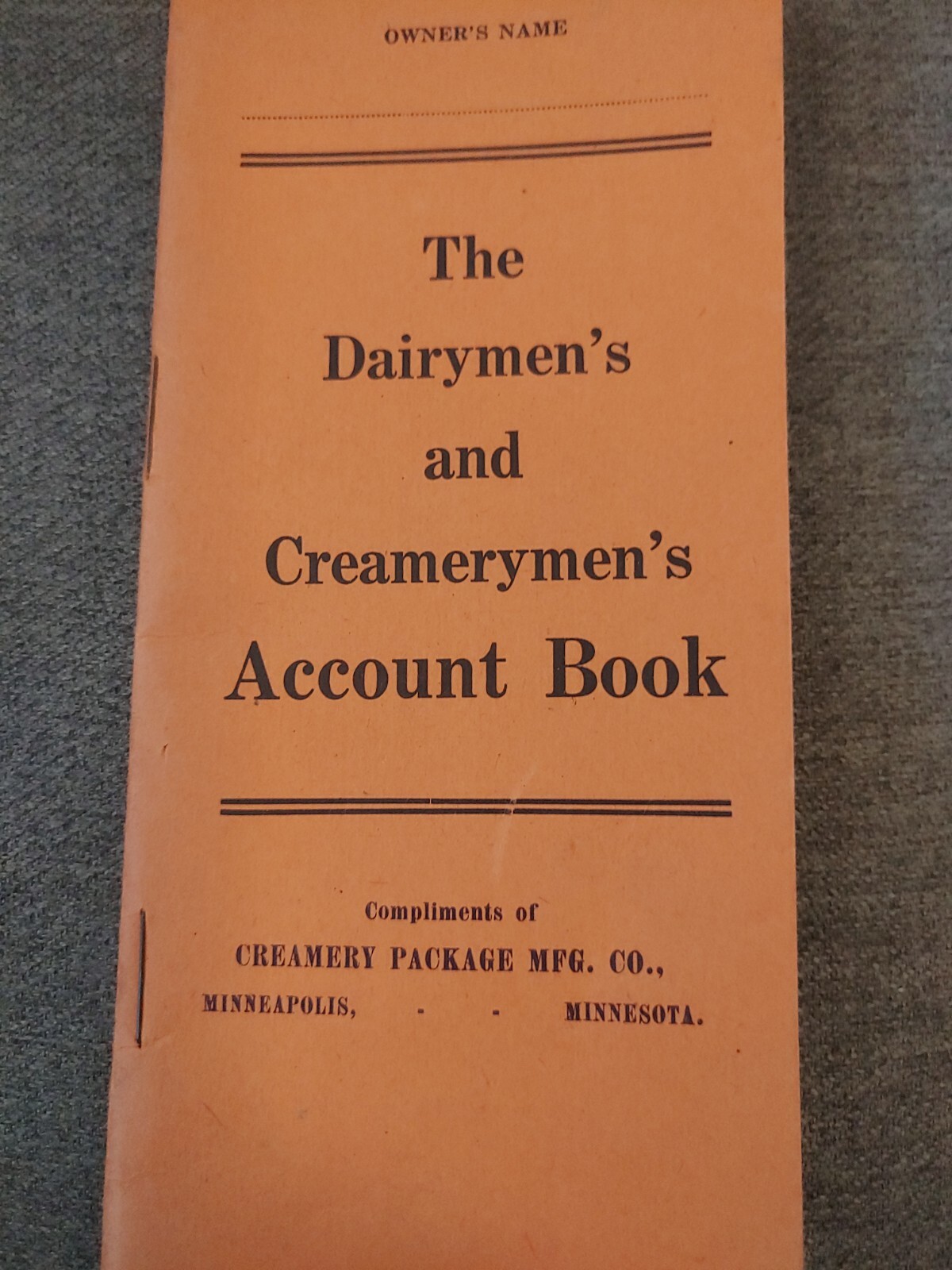 1909 The Dairymen’s & Creamerymen’s Account Book Dandelion Trade mark