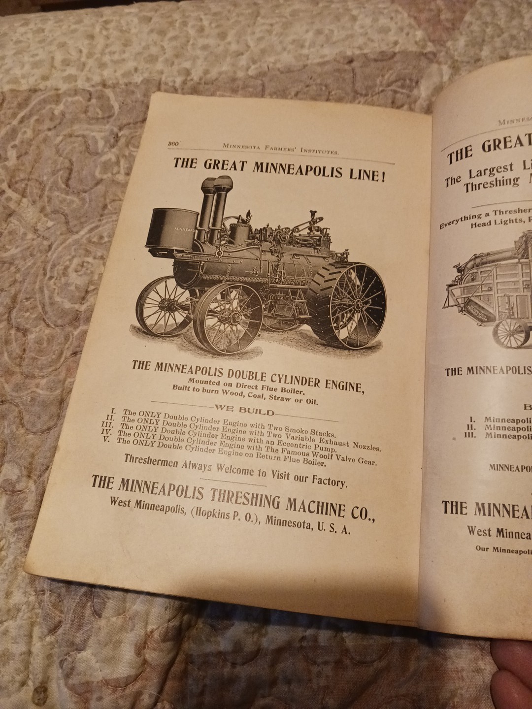 1904 Minnesota Farmers Institute Annual No. 17 Ag Education Listing And Ads