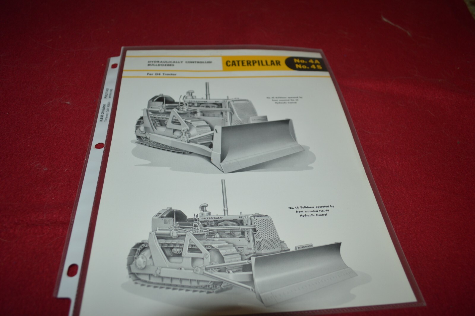 Caterpillar 4A 4S Bulldozers For 1959 Dealer’s Brochure AMIL16