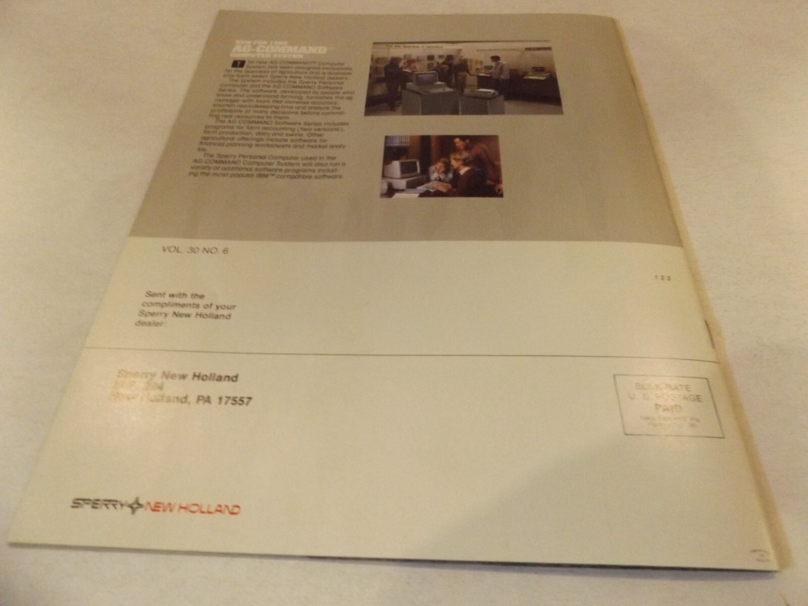 SPERRY NEW HOLLAND EQUIPMENT BUYER’S GUIDE 85, LIT # 123