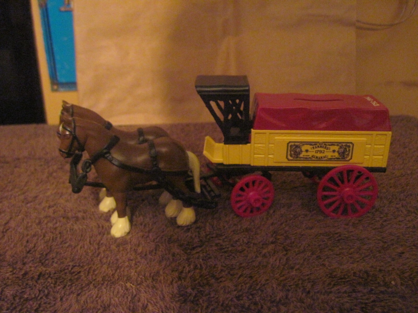 ERTL Farmer’s Almanac Horse and Delivery Wagon, Very Good Condition