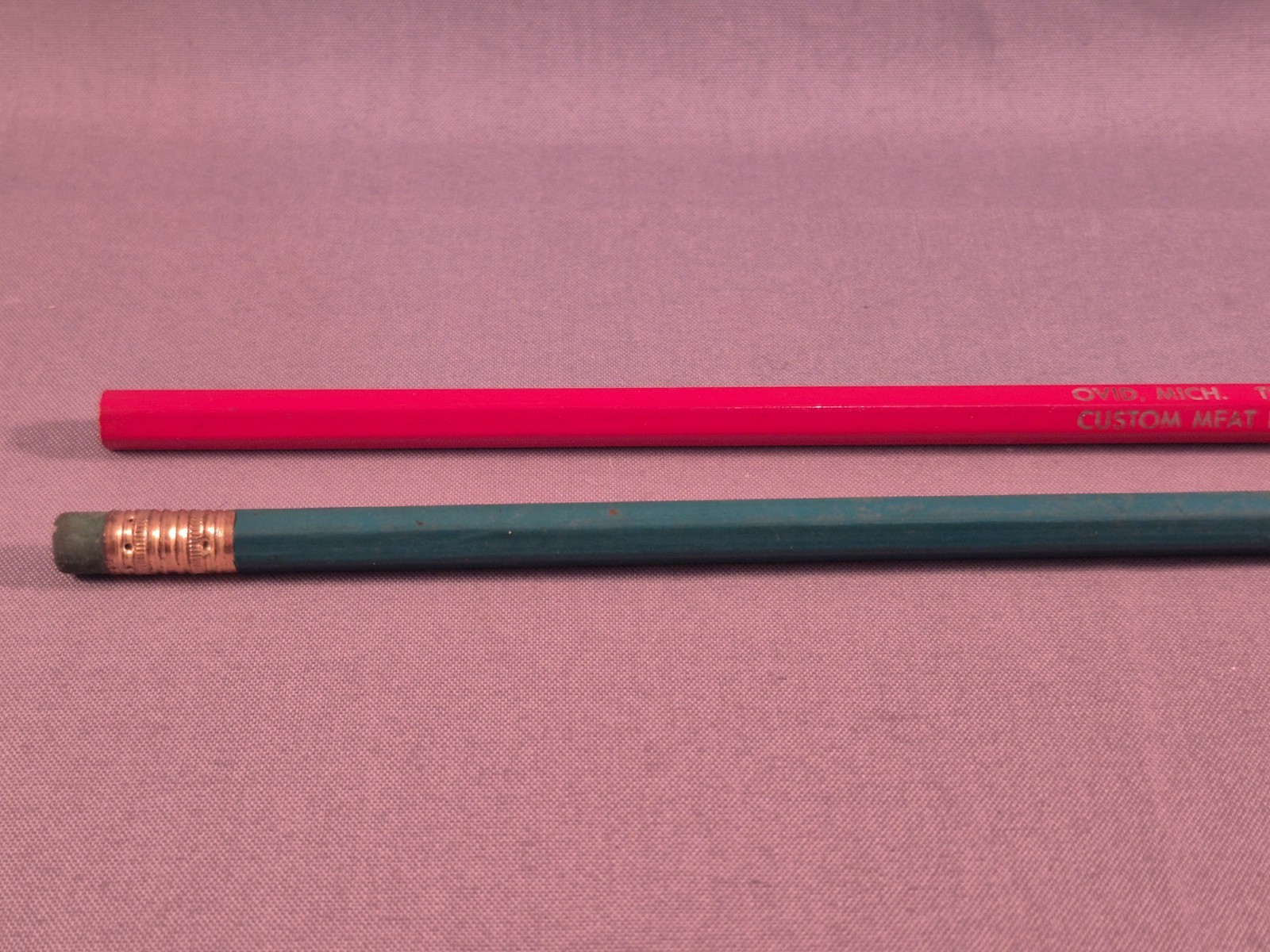 Vintage Pencil Sheldon’s Meat Packing House Ovid MI Green Red Advertisement