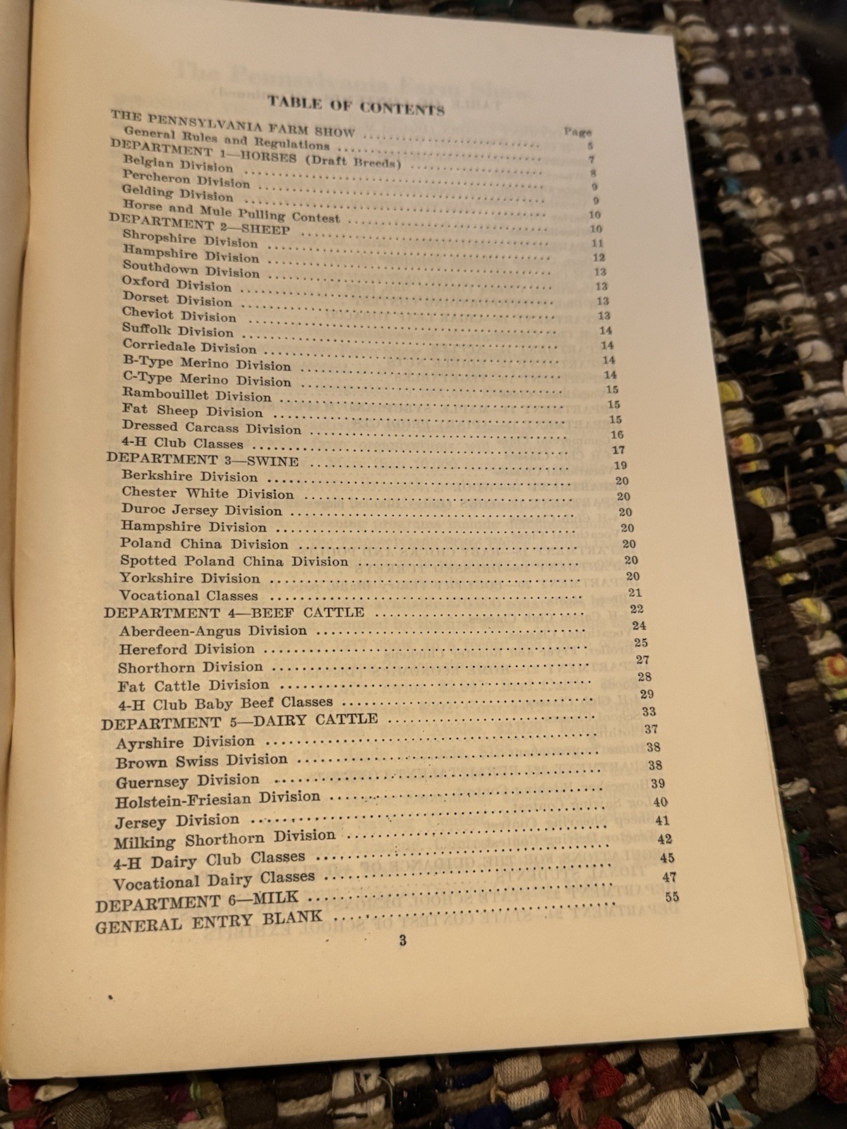 Pennsylvania State Farm Show Premium List January 12-16 1953