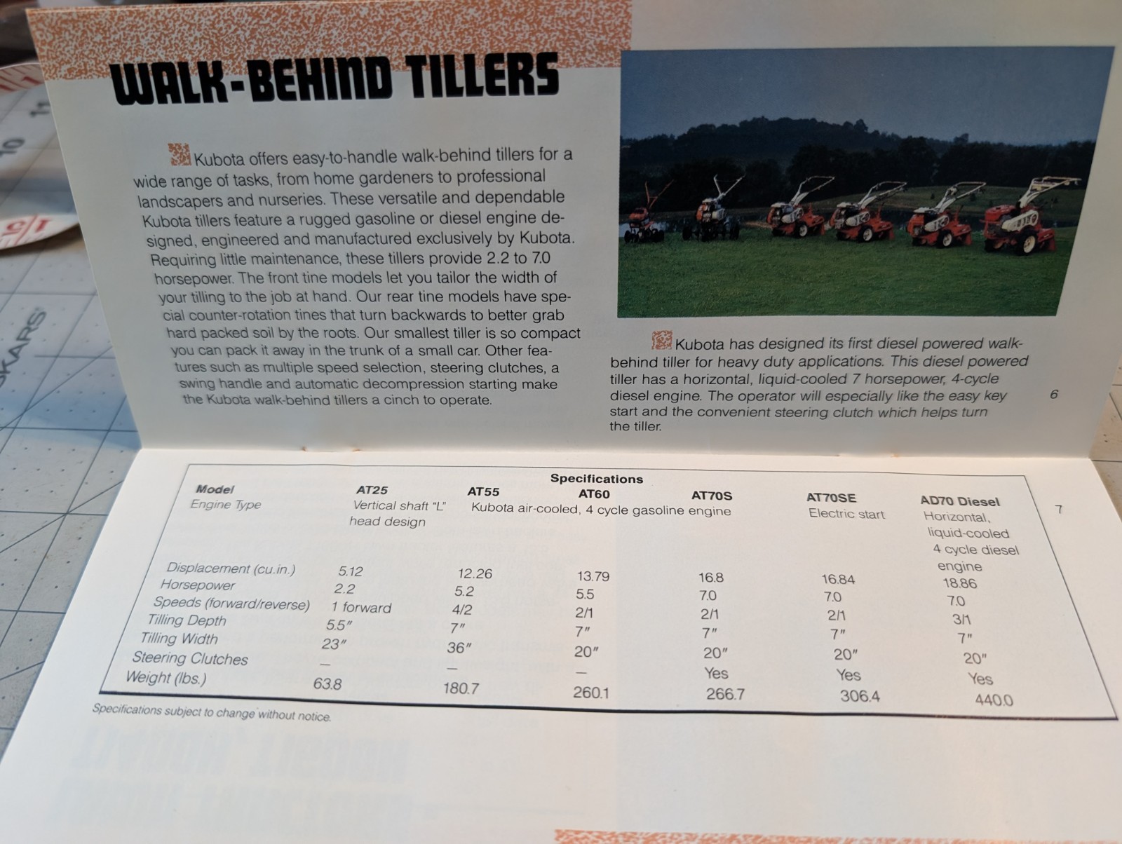 Kubota 1990 Full Line Sales Brochure 35 Pages