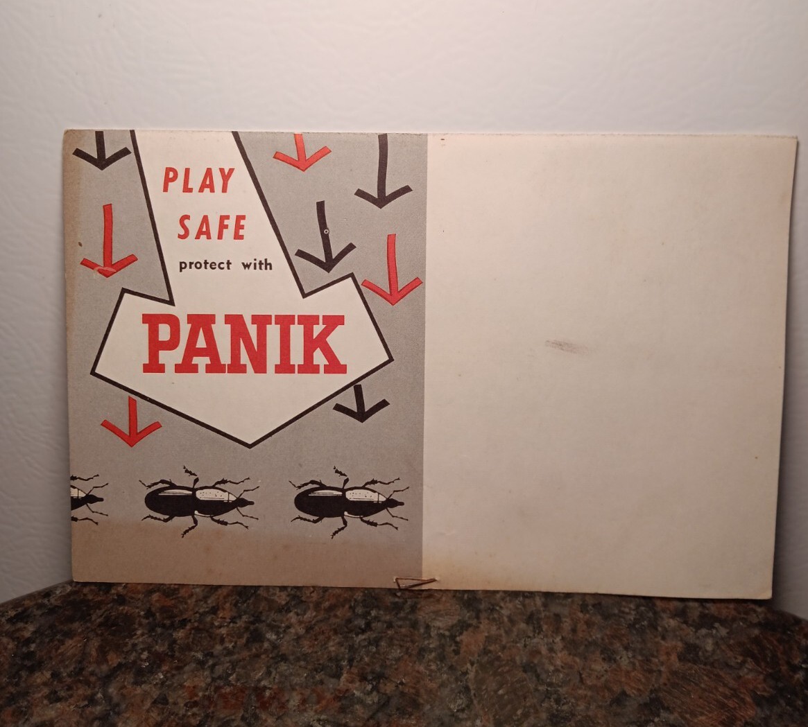 Rare Vintage 40s “PANIK” Grain Fumigant Advertising/Information/Instructions