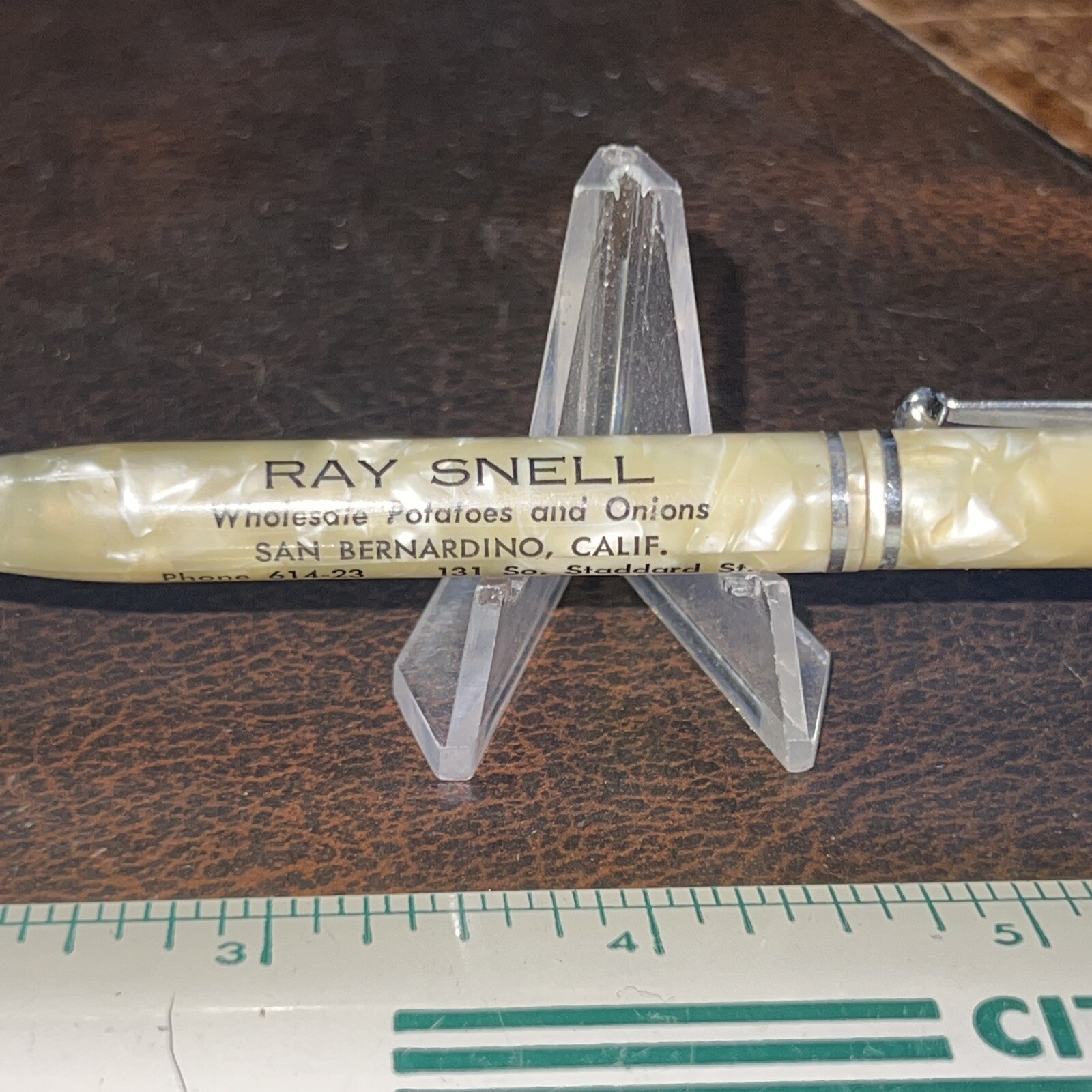 Vntg San Bernardino Ca Rat Snell Potatoes & Onions Mechanical Pencil