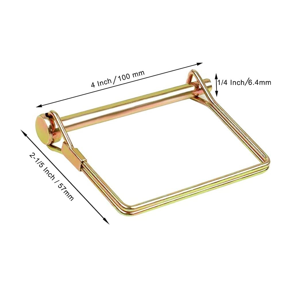 10 Pcs Trailer Coupler Pin 1/4 Inch Diameter 4Inch Long