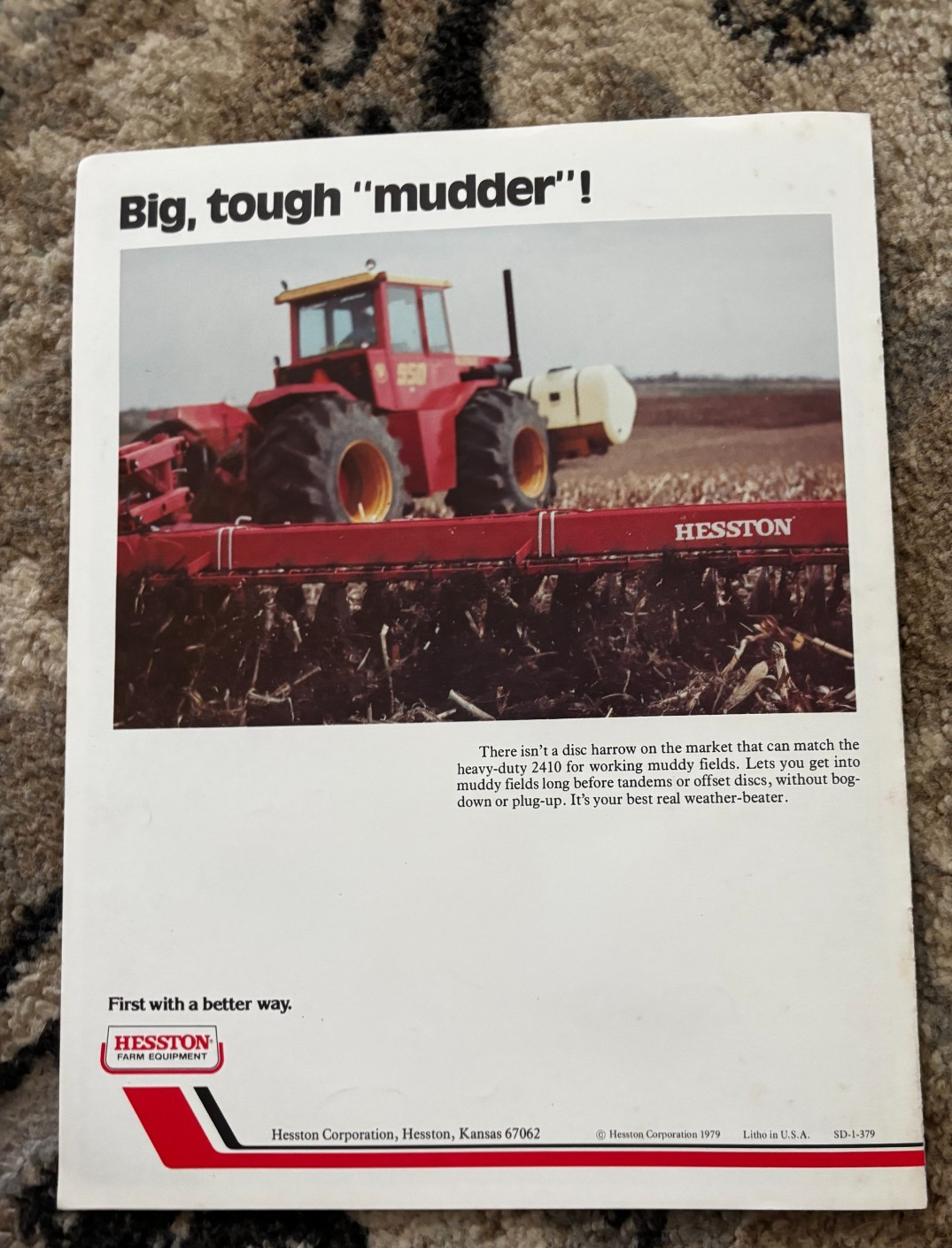 Hesston 2410 Single Disc Harrow Brochure DCPA26