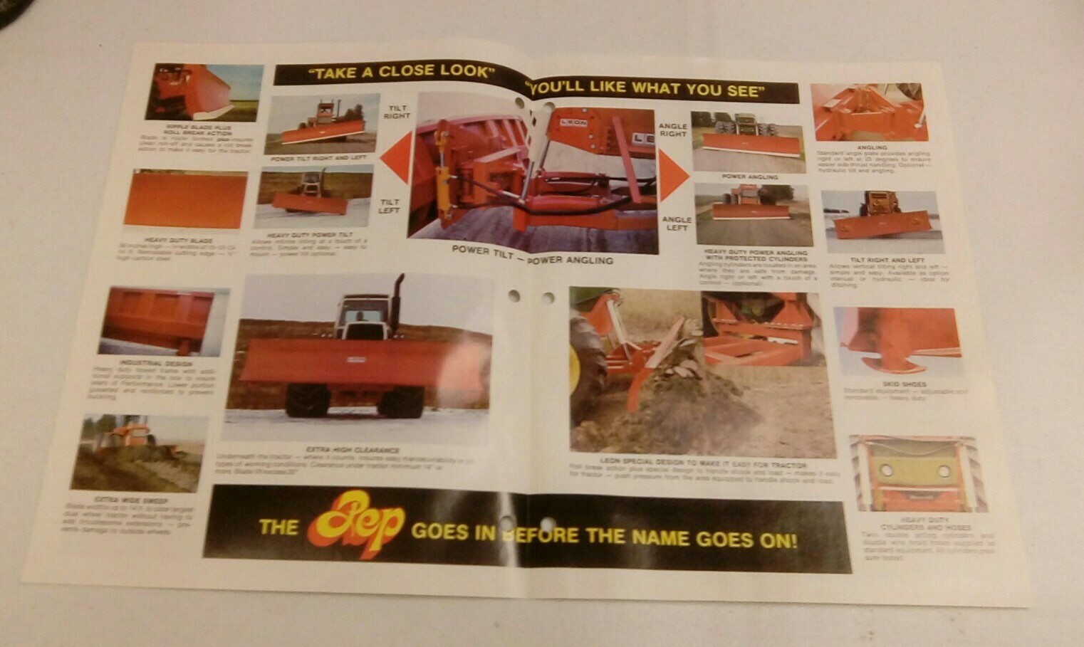 1974 LEON FOUR WHEEL DRIVE DOZER BLADES POWER TILT FARM TRACTOR SALES BROCHURE