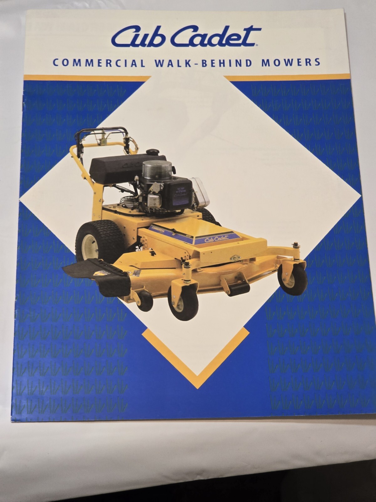 1996 Cub Cadet Ad Brochure Commercial Walk Behind Mowers Equipment Specs