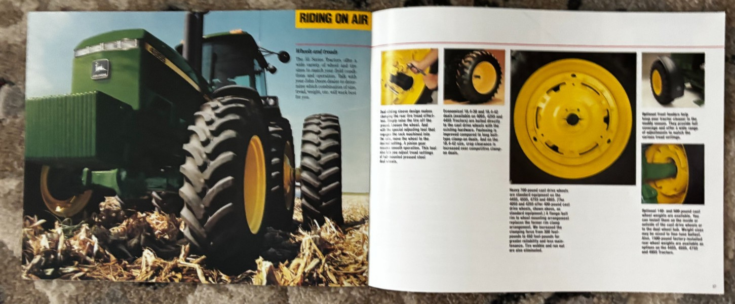 John Deere 4055 4255 4455 4555 4755 4955 Tractor for 1990 Brochure DCPA26