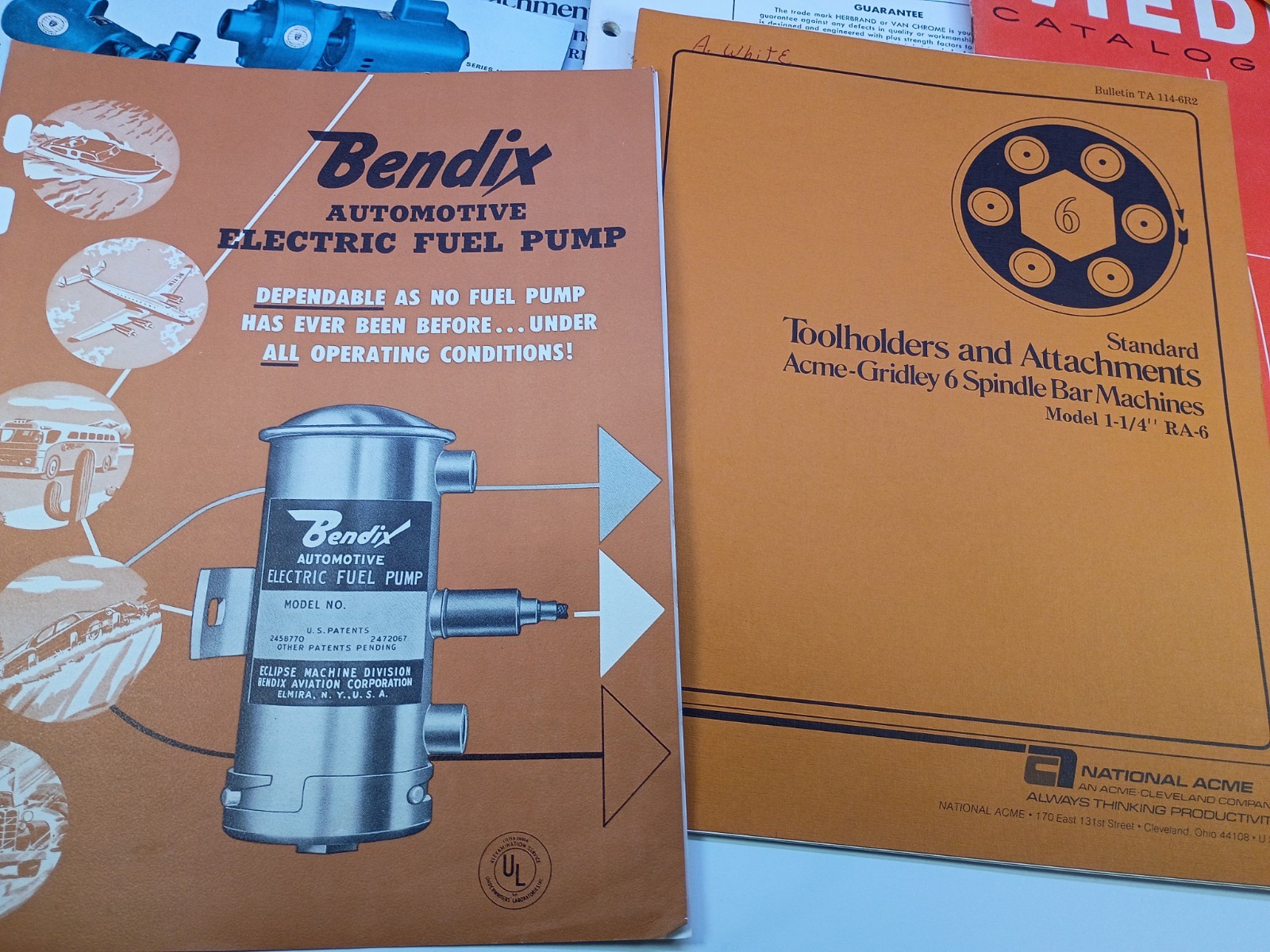 Vintage Industrial Trade Catalog & Brochure Lot 25+ Bendix Aeroquip Borg Warner