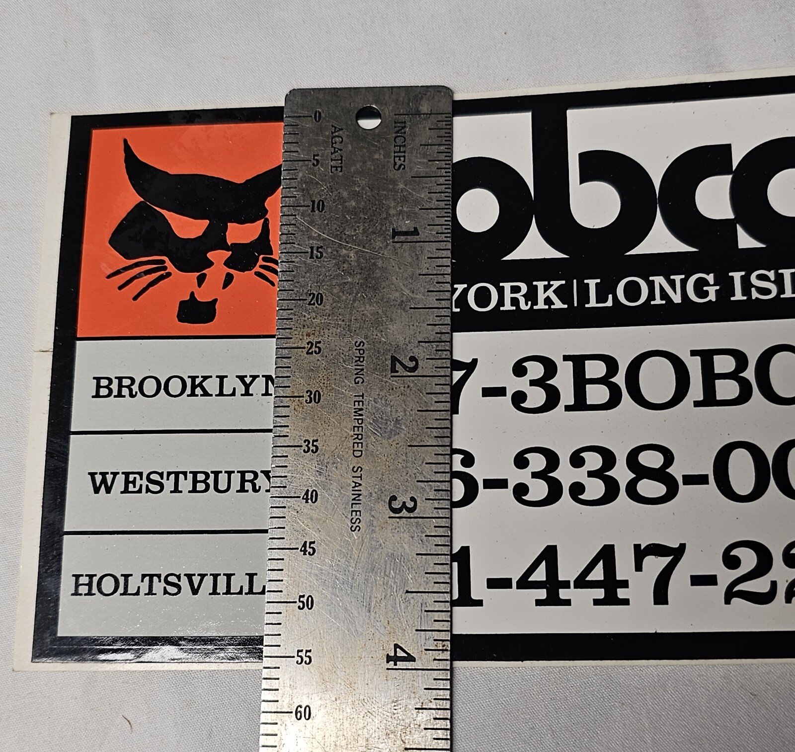 Vintage Bobcat Advertising Sticker Construction Landscaping Heavy Equipment 4×6″